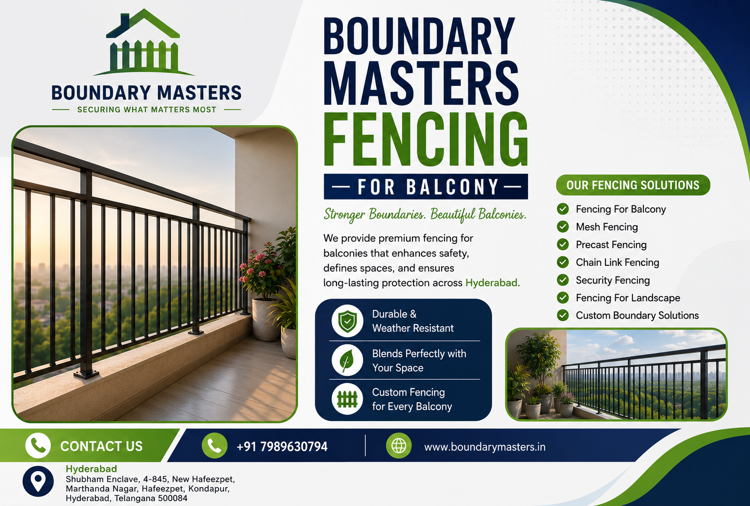 Fencing For Landscape installation for gardens, villas, resorts, and outdoor spaces by Boundary Masters