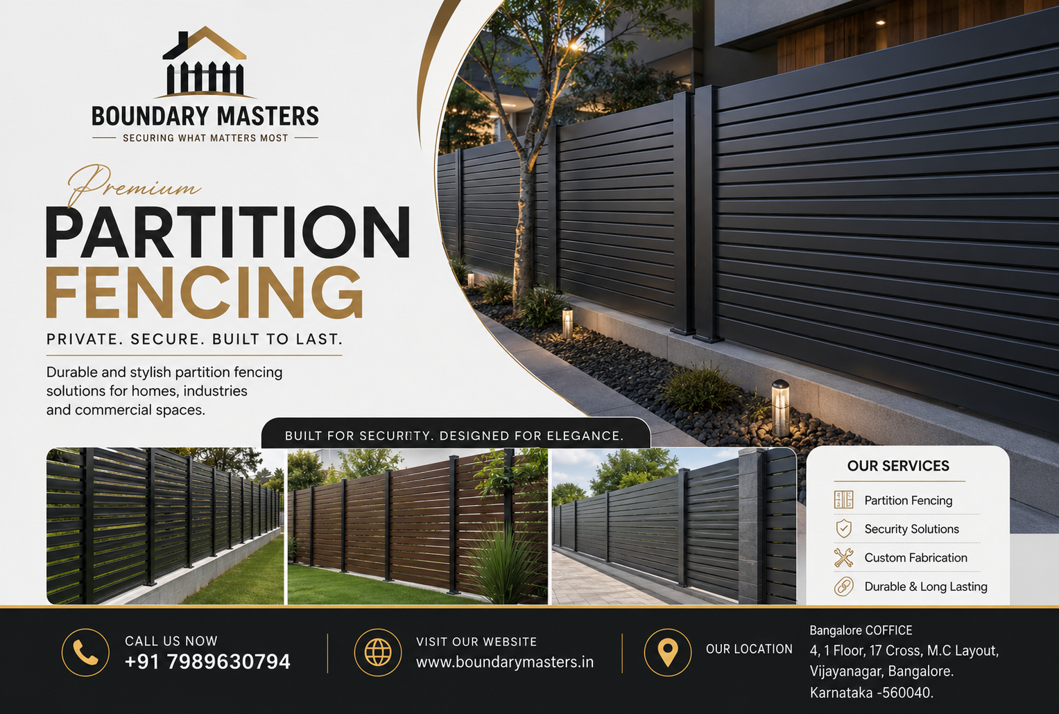 Partition Fencing contractors in Bangalore