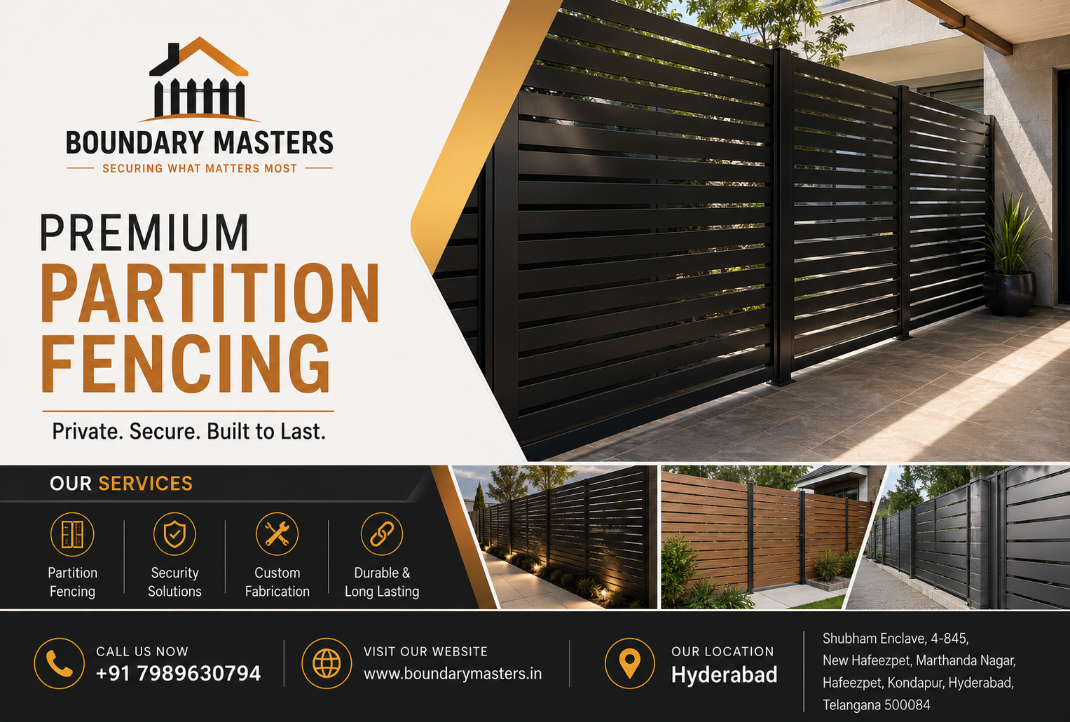 Partition Fencing Contractors in Hyderabad
