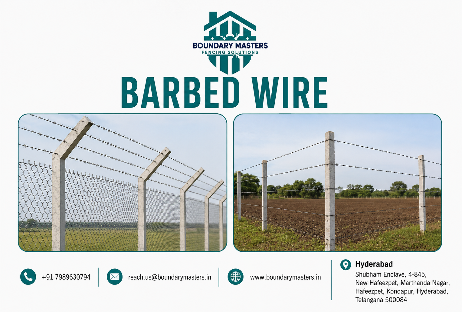 Barbed Wire Hyderabad fencing installation for agricultural and industrial property security