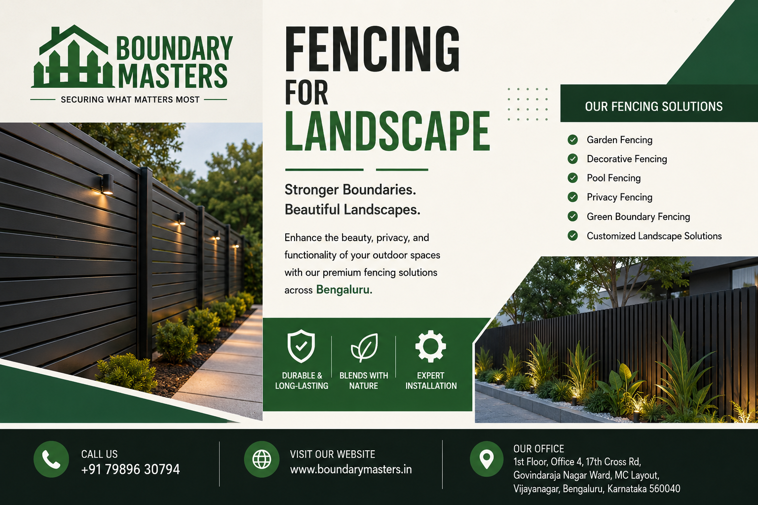 Fencing contractors in Bangalore providing durable chain link, mesh, solar, and boundary fencing solutions