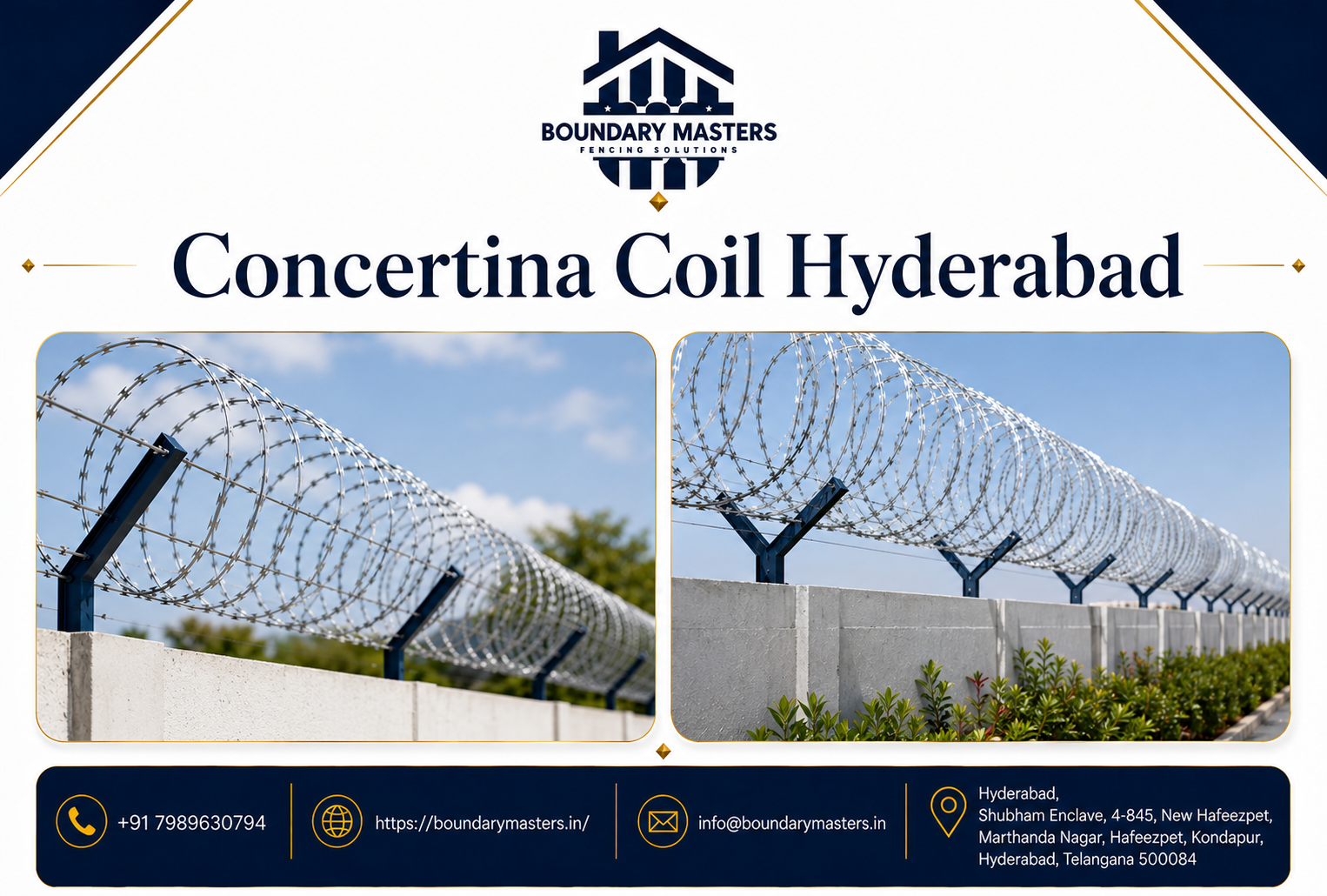 Concertina Coil Hyderabad installation by Boundary Masters