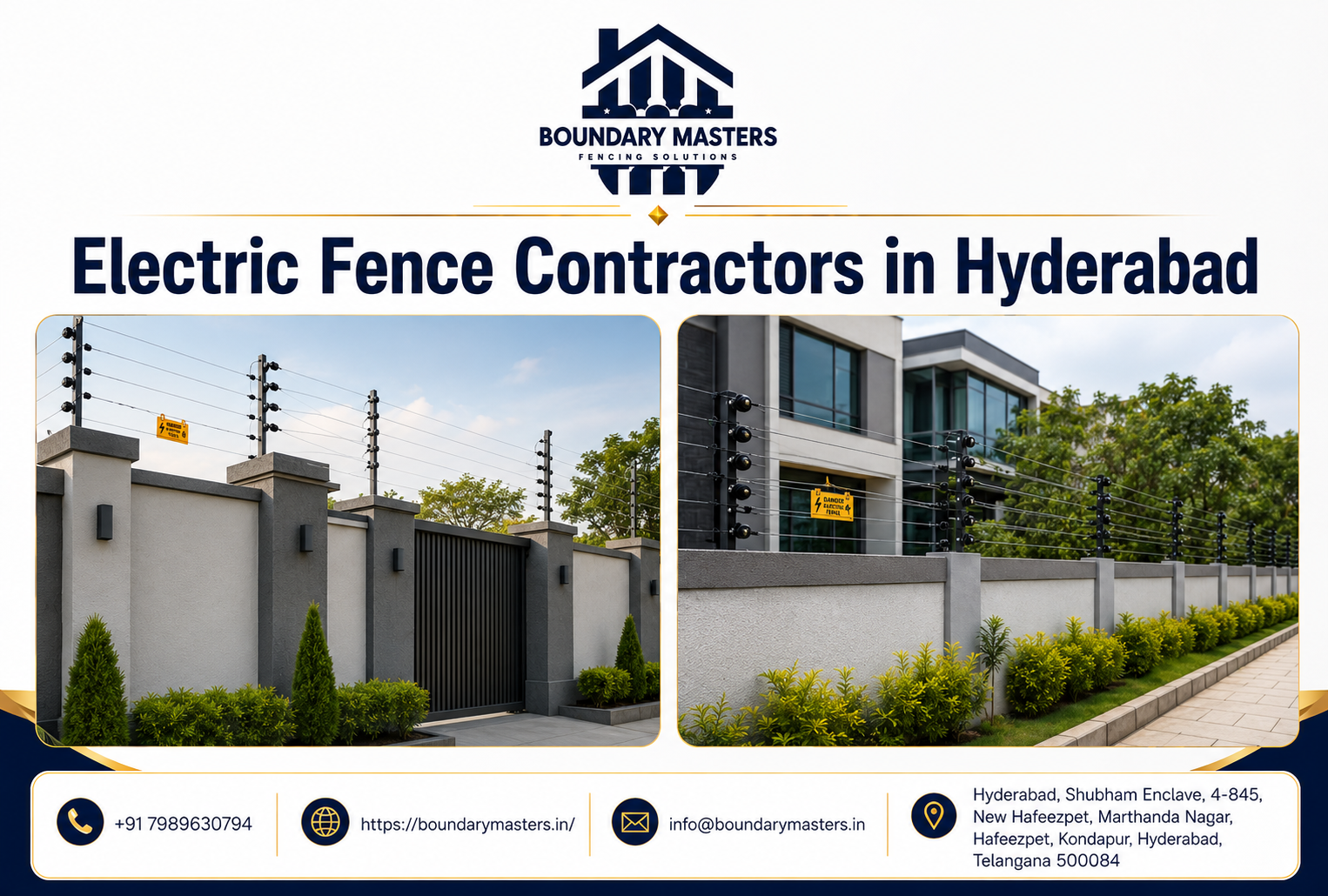 Electric Fence Contractors in Hyderabad for residential, commercial and industrial security fencing